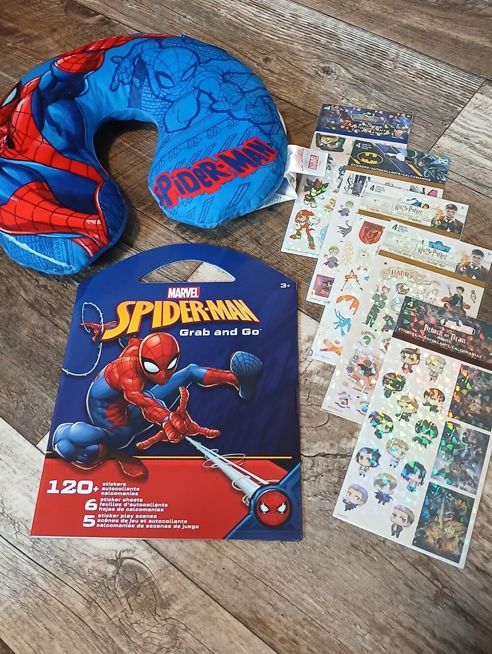 Spiderman Travel Pillow & Sticker Pack